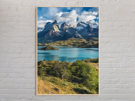 Granite Peaks Above a Turquoise Alpine Lake Landscape Photo Poster