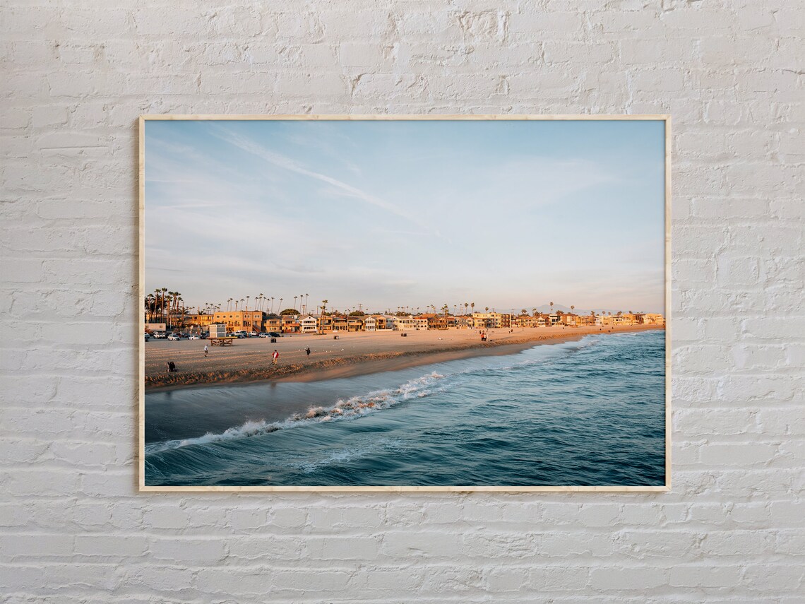 Seal Beach Art Print, USA Ocean Beach Decor