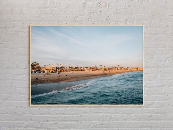 Seal Beach Art Print, USA Ocean Beach Decor