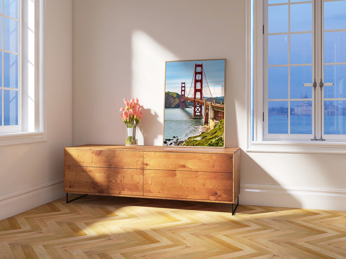 Golden Gate Bridge San Francisco Bay Red Towers Photography Poster - Image 4