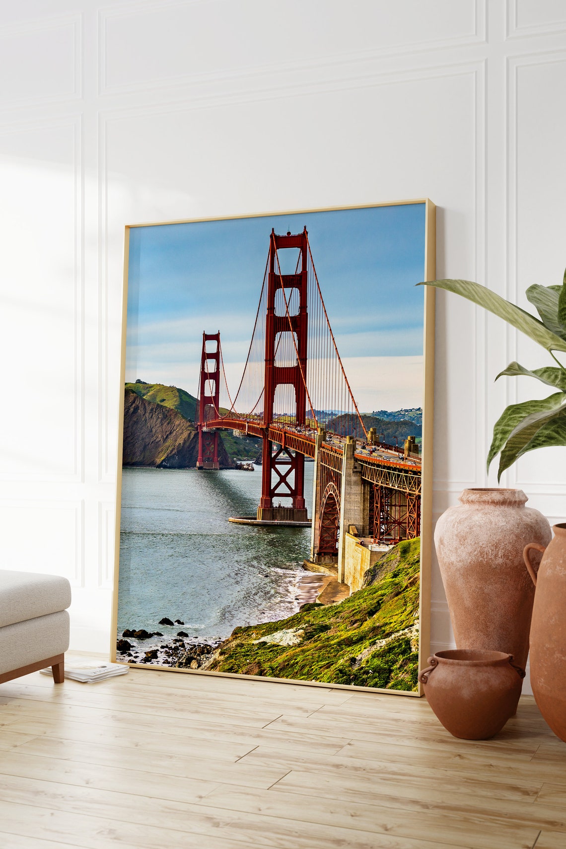 Golden Gate Bridge San Francisco Bay Red Towers Photography Poster - Image 2