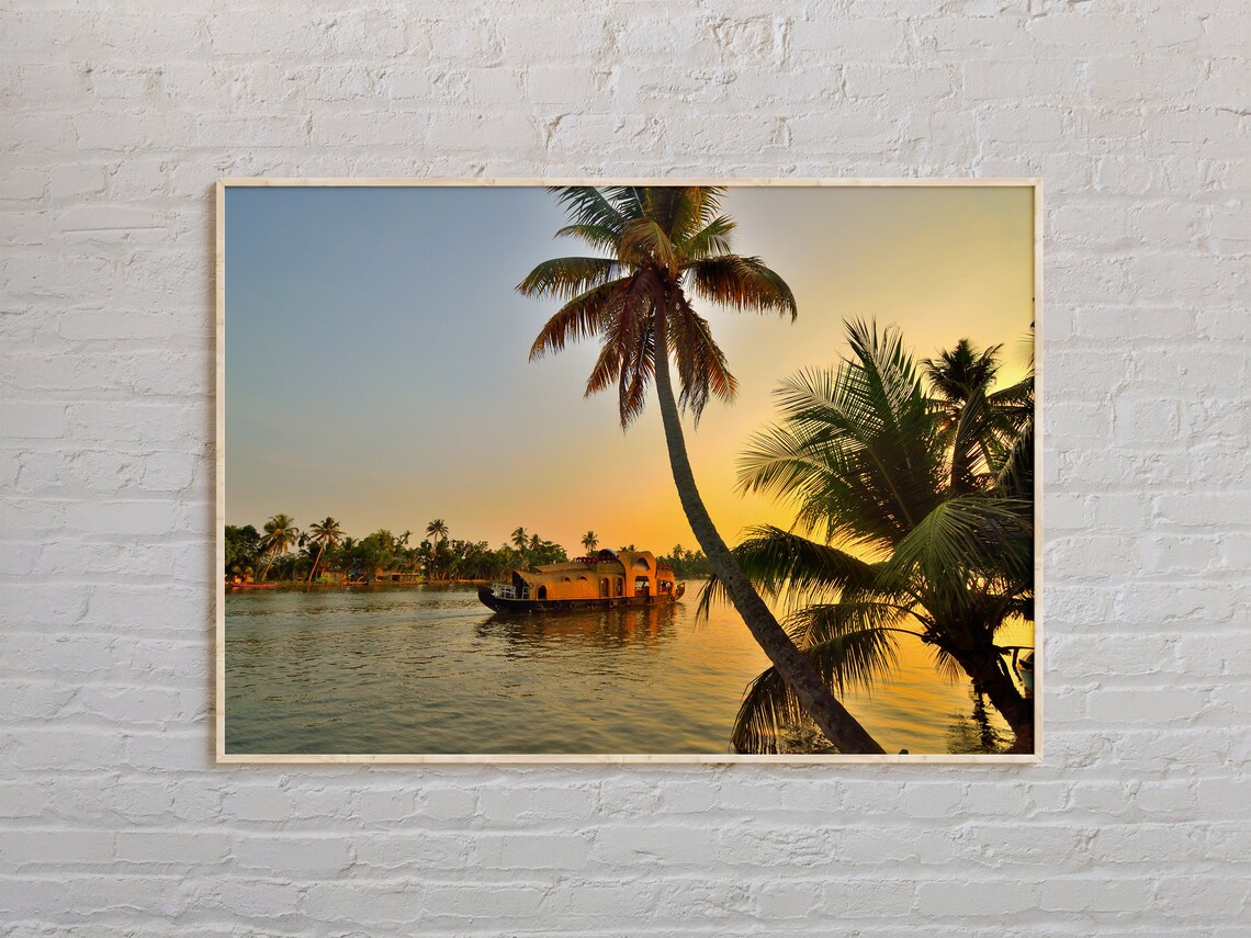 Kerala Travel Photo Poster, India Wall Art