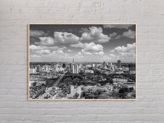 Black And White Nairobi Print Nairobi Wall Art Nairobi Poster Nairobi Photo Nairobi Poster Print Nairobi Wall Decor Kenya Africa