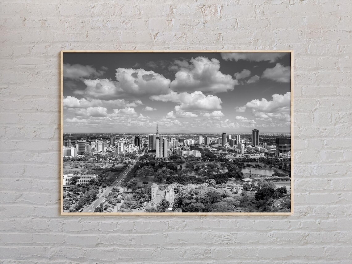 Black And White Nairobi Print Nairobi Wall Art Nairobi Poster Nairobi Photo Nairobi Poster Print Nairobi Wall Decor Kenya Africa