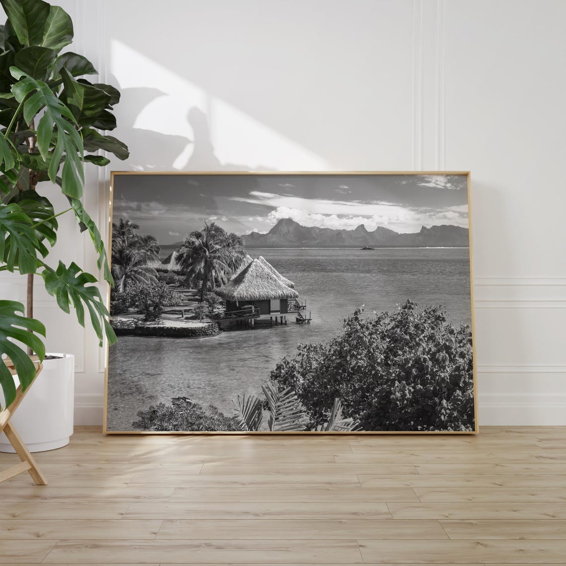 Black And White Tahiti Print Tahiti Wall Art Tahiti Poster Tahiti Photo Tahiti Poster Print Tahiti Wall Decor Oceania Poster Print - Image 2