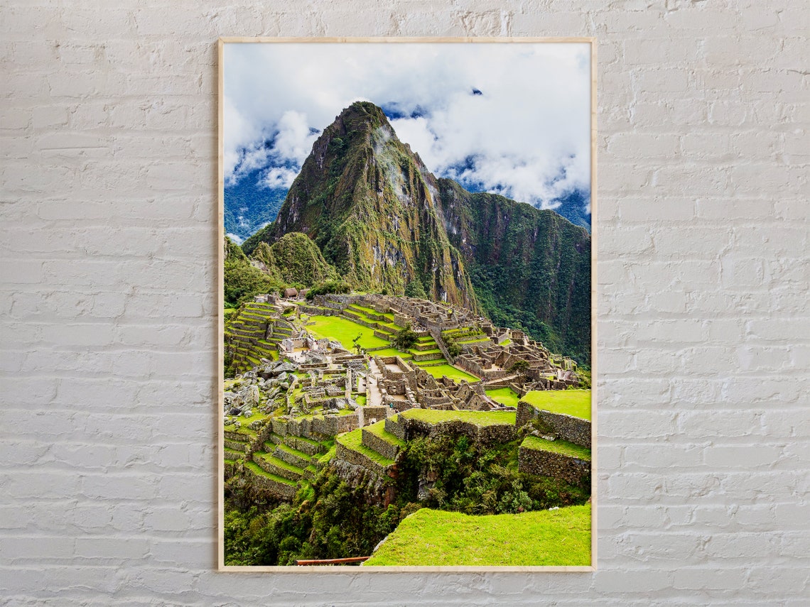 Real Photo Machu Picchu Print Wall Art Poster Peru