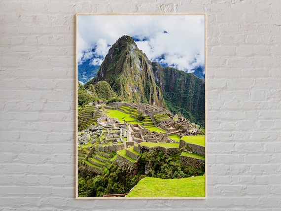 Machu Picchu Ancient Ruins Beneath Huayna Picchu Peru Photo Poster
