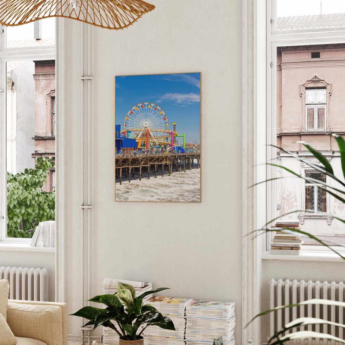 Real Photo Santa Monica Print Santa Monica Wall Art Santa Monica Poster Santa Monica Photo Santa Monica Poster Print California - Image 3