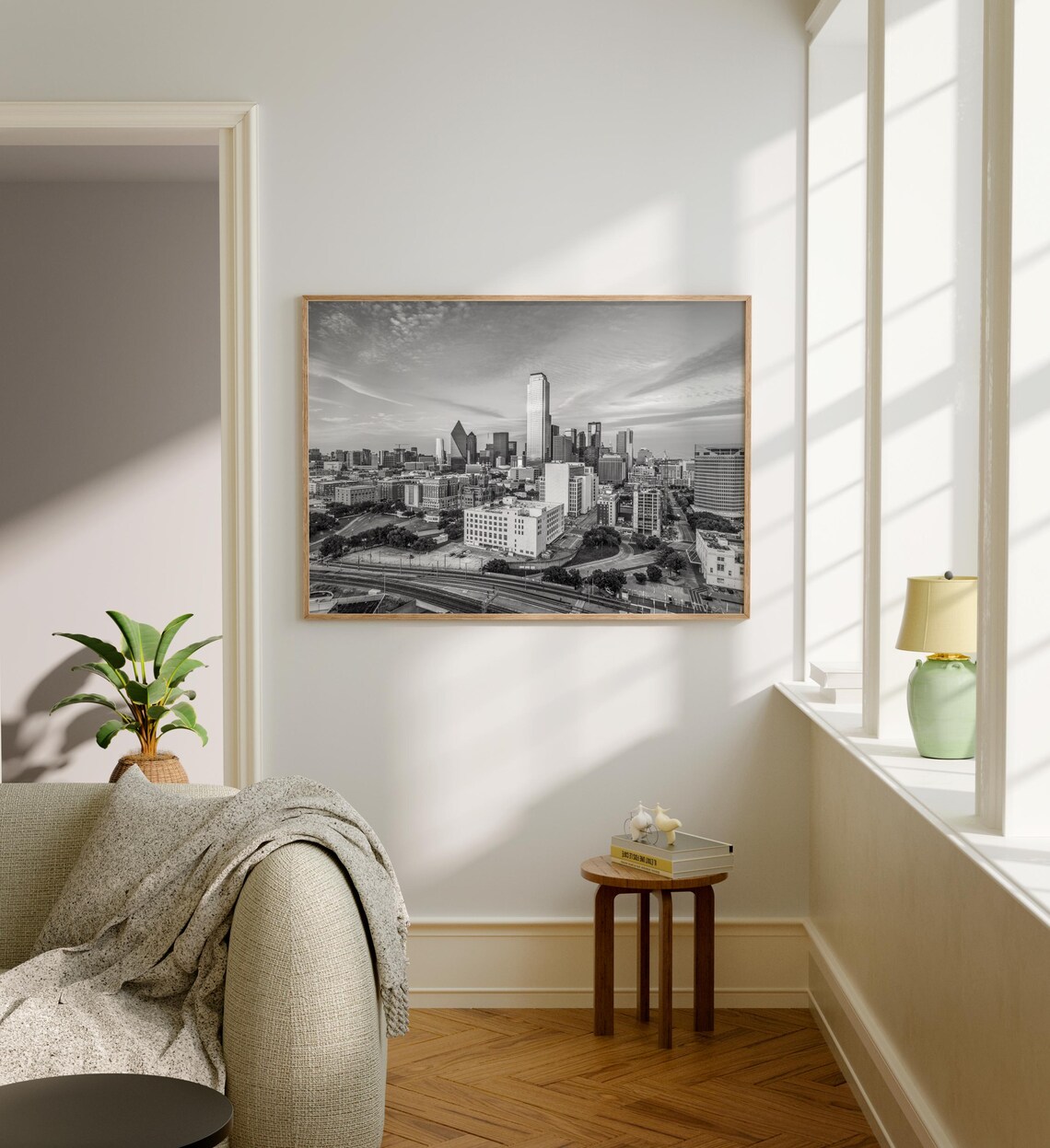 Dallas Black And White Wall Art Print - Image 5