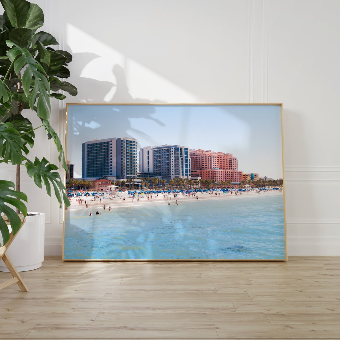 Clearwater Beach Florida Hotels White Sand Summer Landscape Poster - Image 2