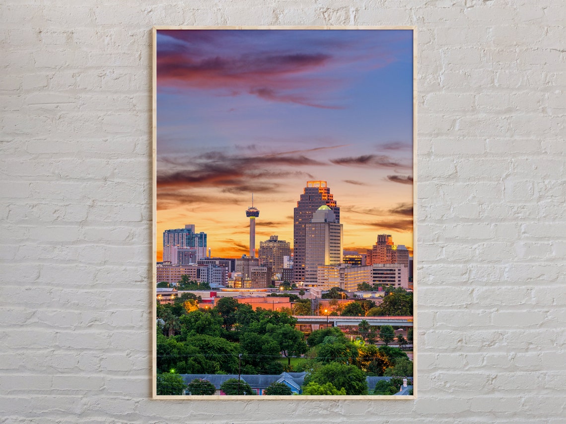 Real Photo San Antonio Print San Antonio Art San Antonio Poster San Antonio Photo San Antonio Poster Print San Antonio Decor