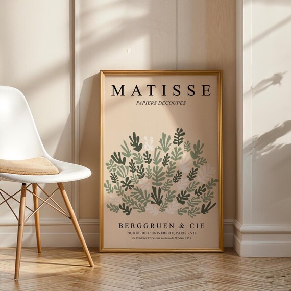 Matisse Papiers Decoupes Green Leaf Circle 1953 Exhibition Art Poster