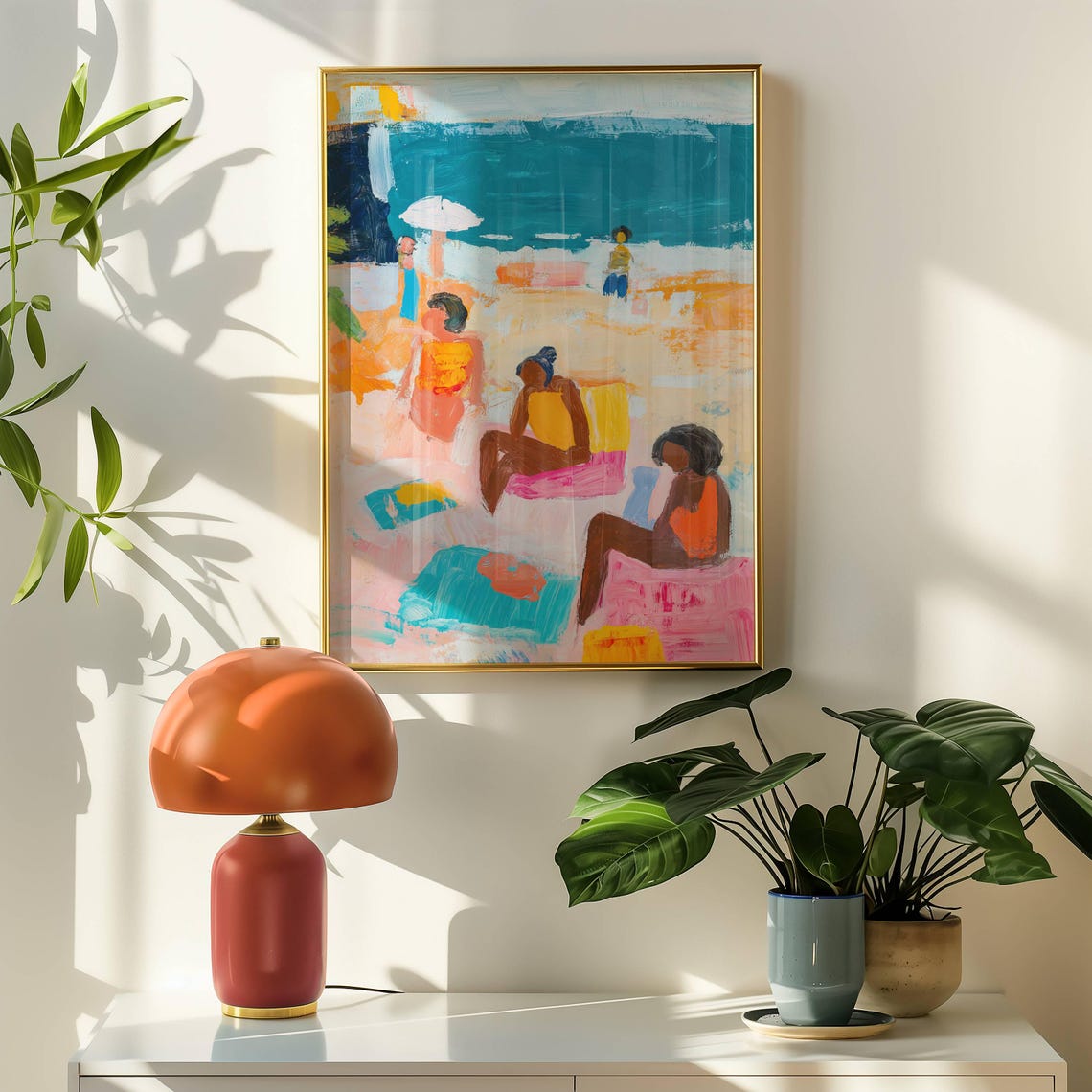 Boho Beach Coastal Poster, Modern Tropical Decor - Image 2