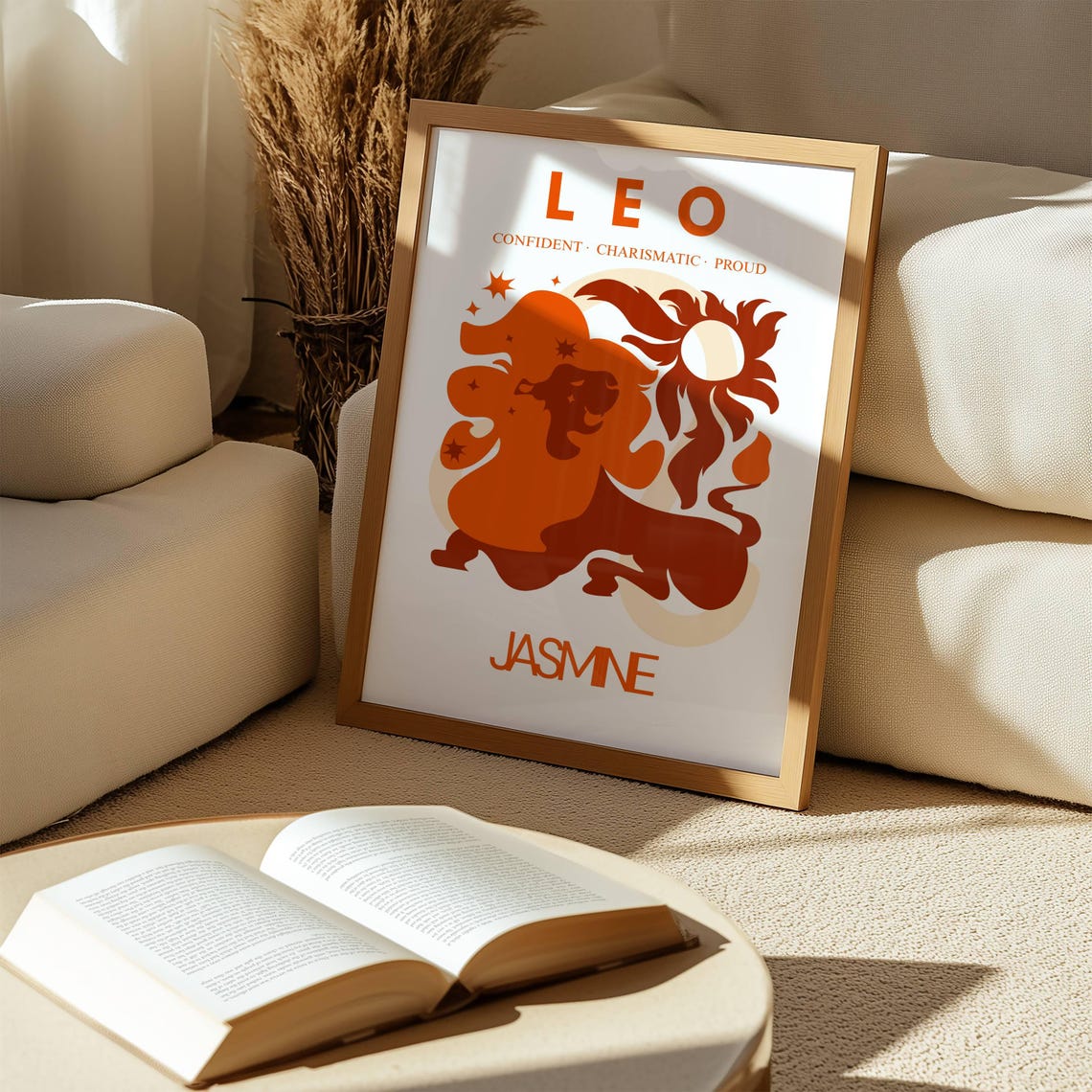 Custom Zodiac Star Sign Astrology Gift, Leo Poster - Image 2