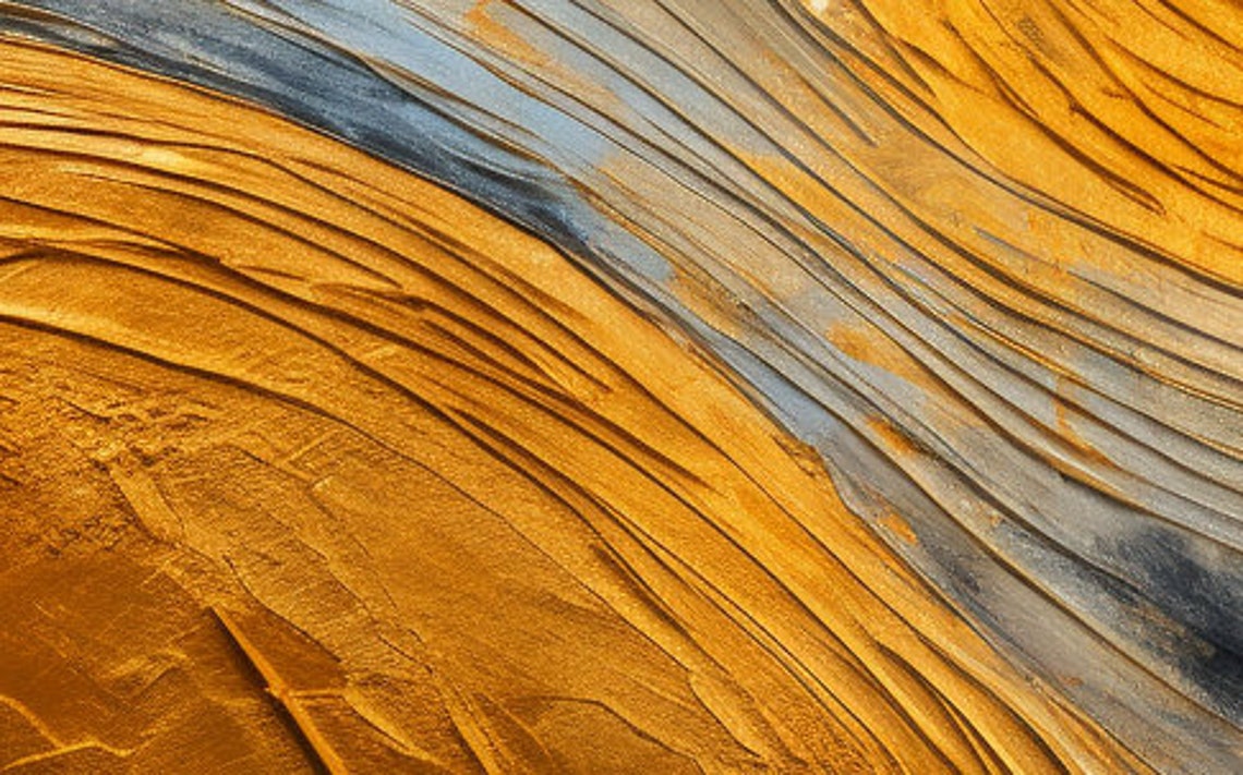 Swirling Gold Textured Abstract Modern Living Room Art Poster - Image 5