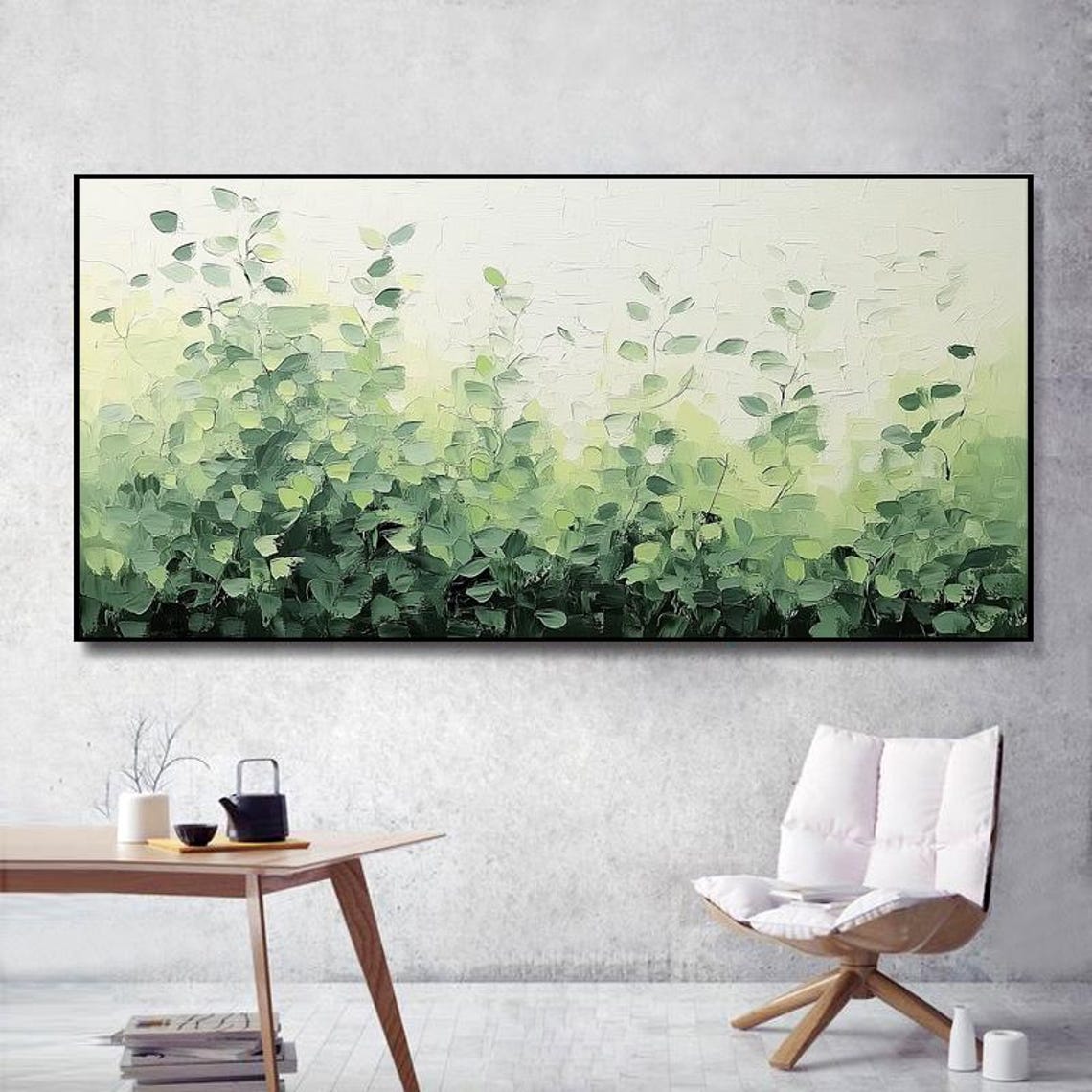 Fresh Green Leafy Foliage Springtime Botanical Nature Art Poster