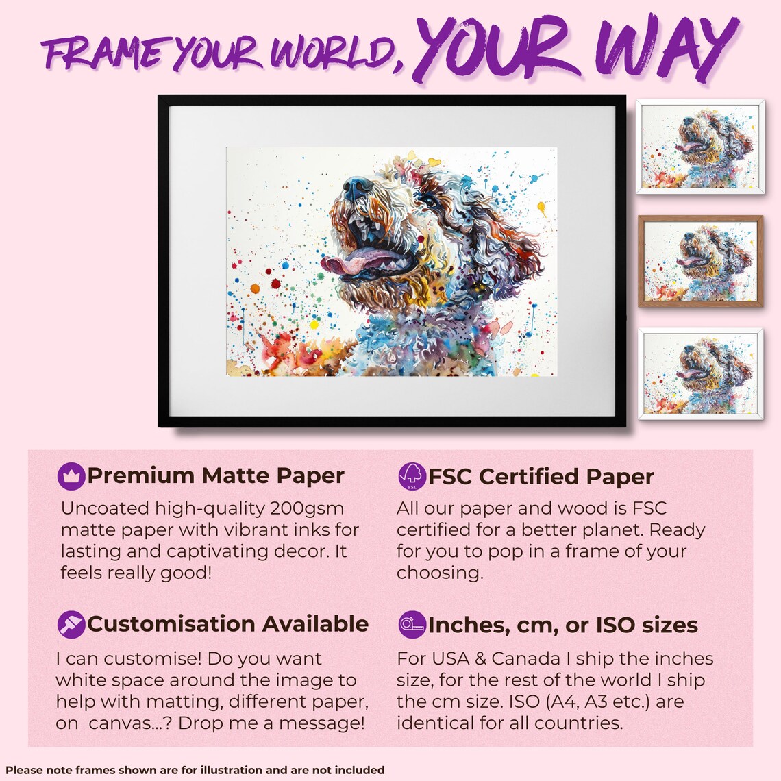 Lagotto Romagnolo Watercolor Dog Art Print - Image 3