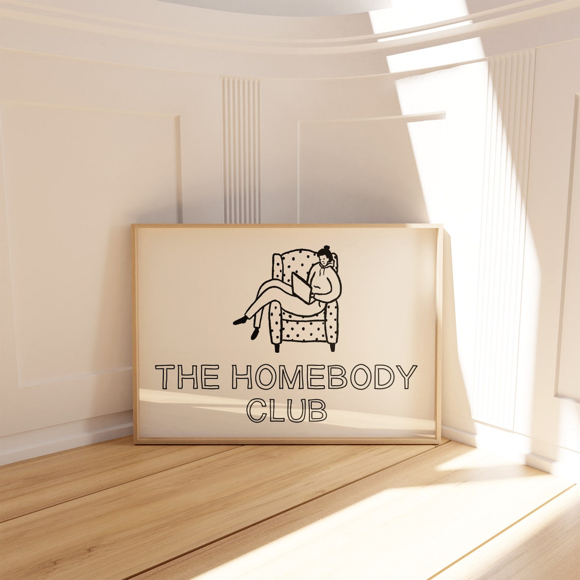 The Homebody Club Girl Reading Horizontal Bedroom Wall Poster - Image 4
