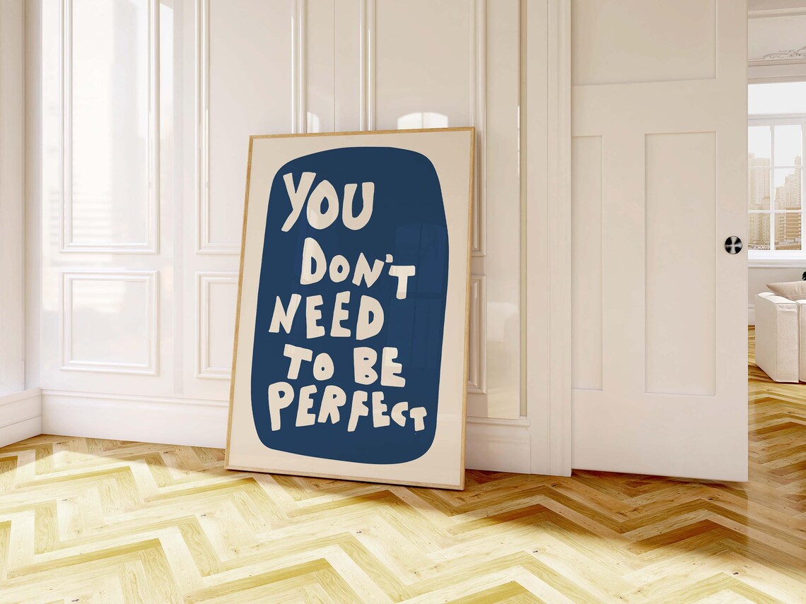 You Dont Need To Be Perfect Retro Quote Art Print - Image 2