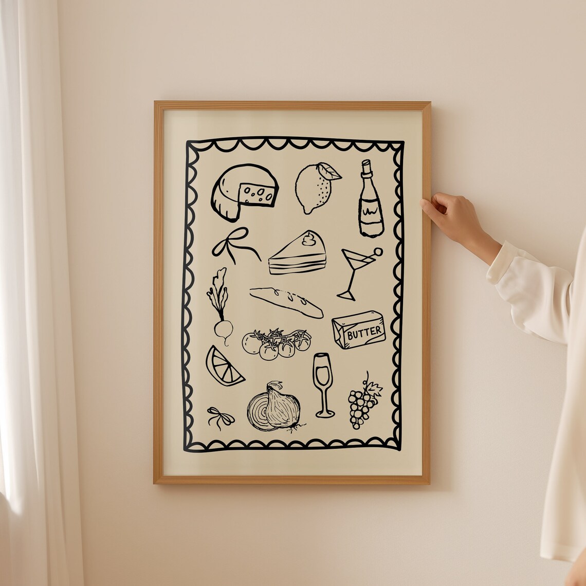 Dinner Party Vintage Food Print, Kitchen Decor - Image 5