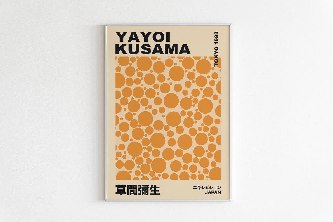 Yayoi Kusama Yellow Dots Tokyo 1998 Japanese Exhibition Art Poster
