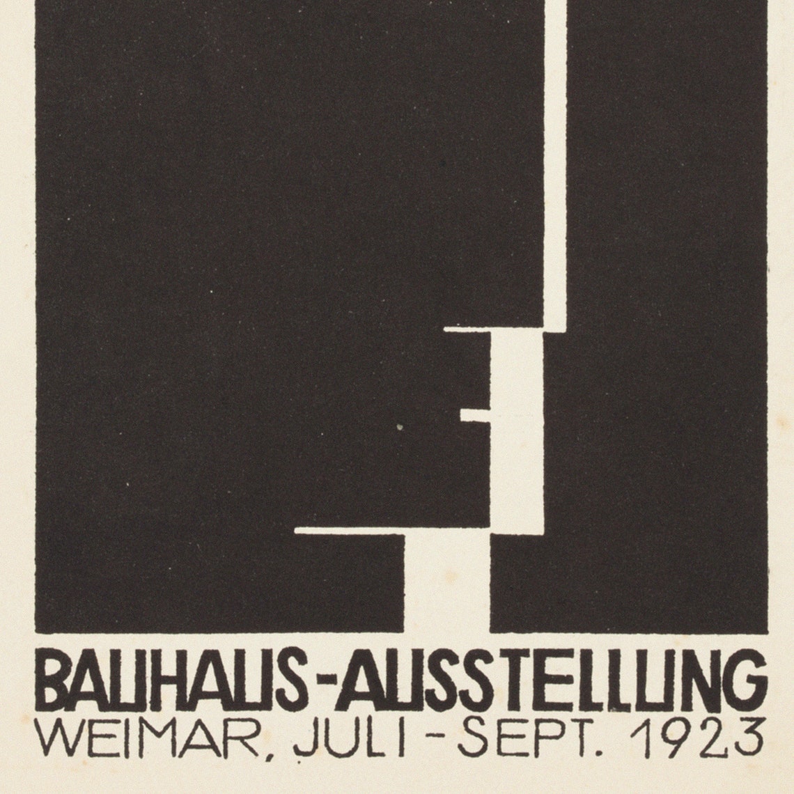 Bauhaus Ausstellung Weimar 1923 Black and White Abstract Poster - Image 2