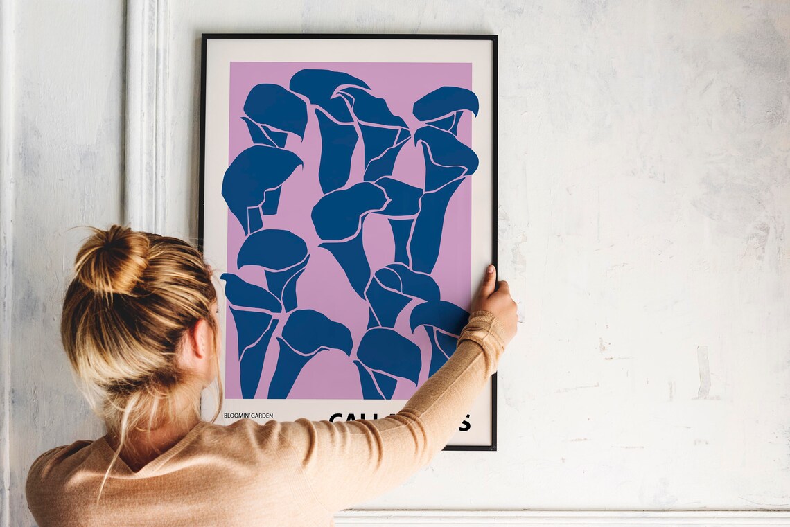Colorful Flower Illustration Print, Abstract Lilies - Image 2