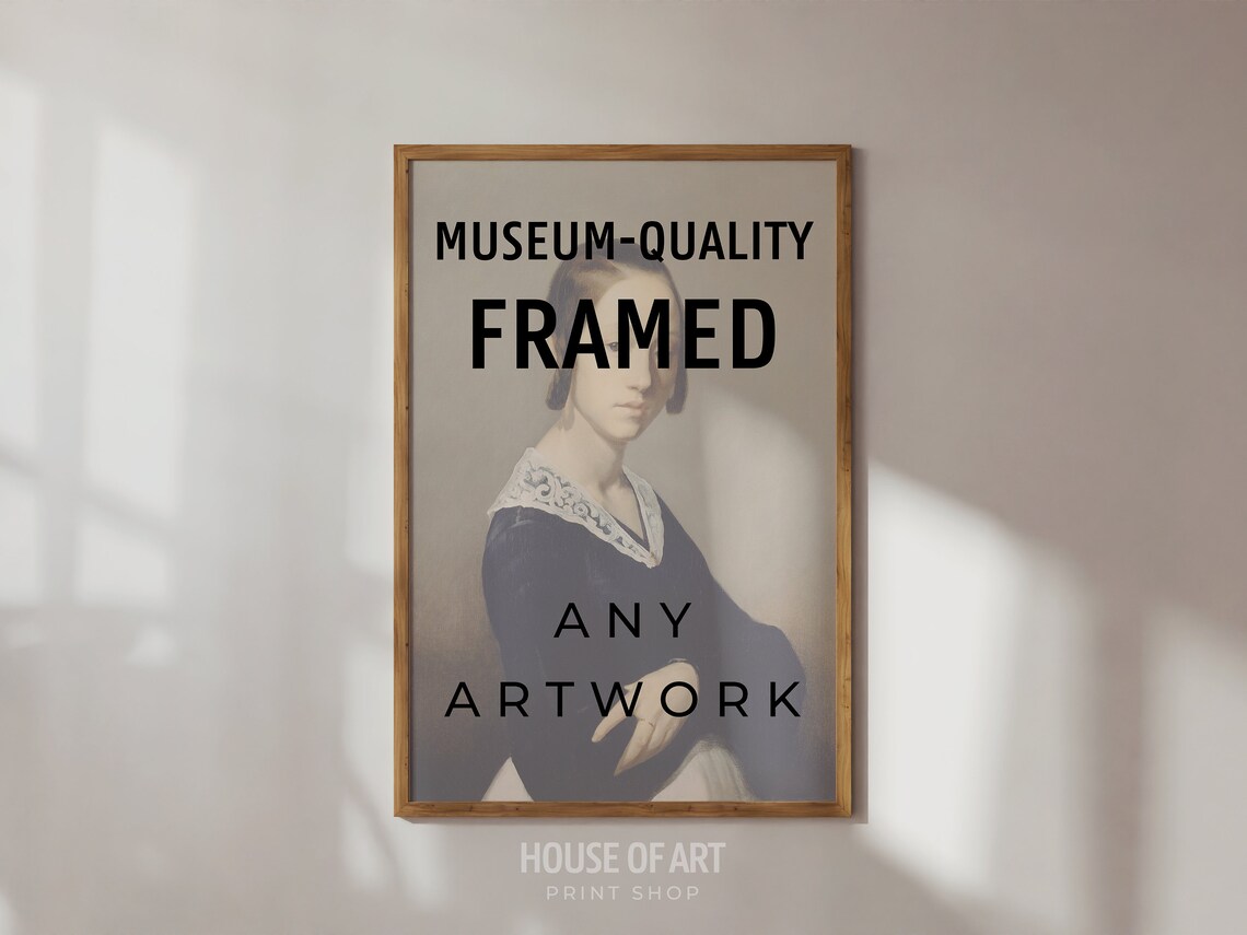 Museum Quality Framed Classic Portrait Print Elegant Gallery Wall Art