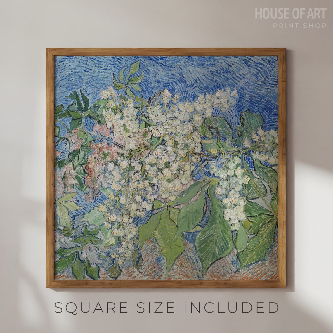 Vincent van Gogh Blossoming Chestnut Branches Spring Floral Art Print - Image 2