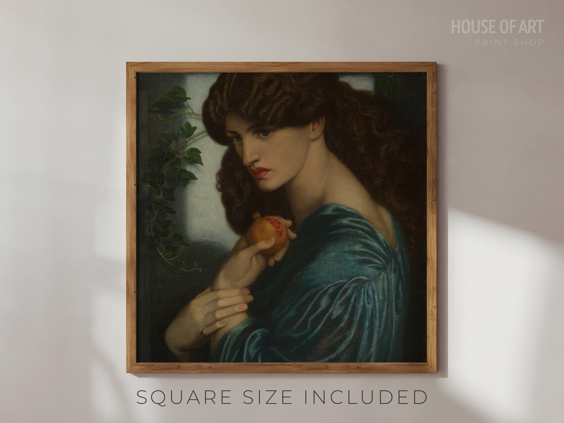 Dante Gabriel Rossetti Proserpine Pomegranate Pre-Raphaelite Art Print Poster - Image 2