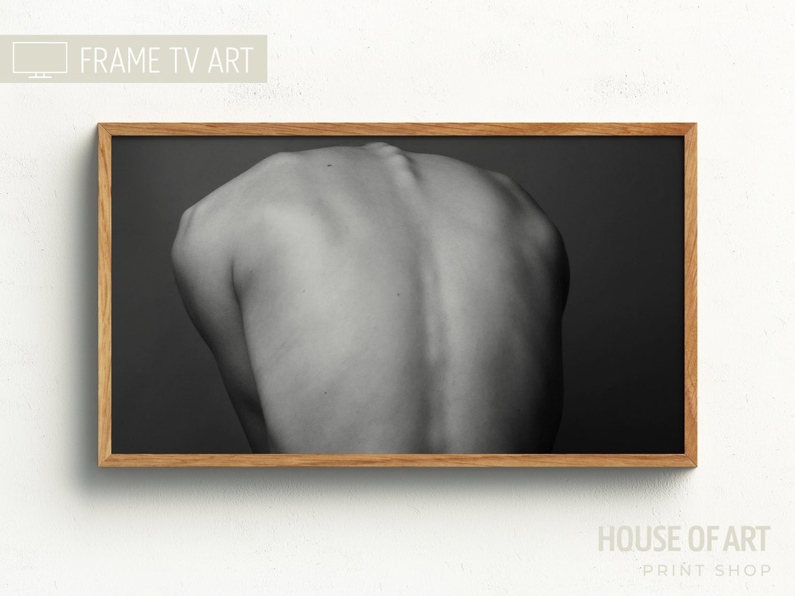 Woman Bare Back Black White Photography Artistic Nude Study Wall Print