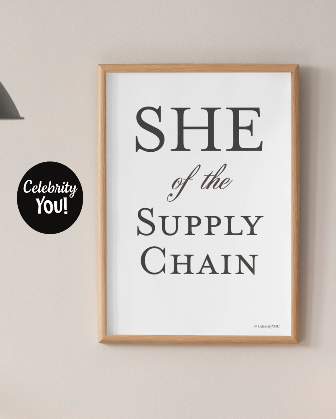 She of the Supply Chain Serif Office Decor Gift for Her Wall Art - Image 3