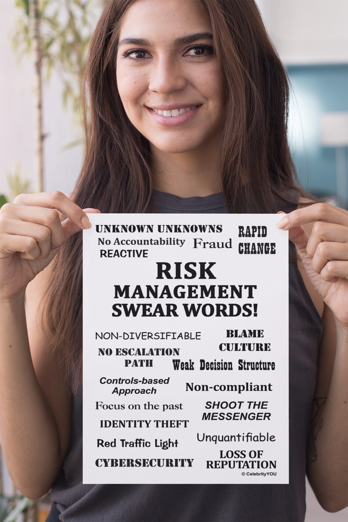 Risk Management Swear Words Humor Art Print - Image 3