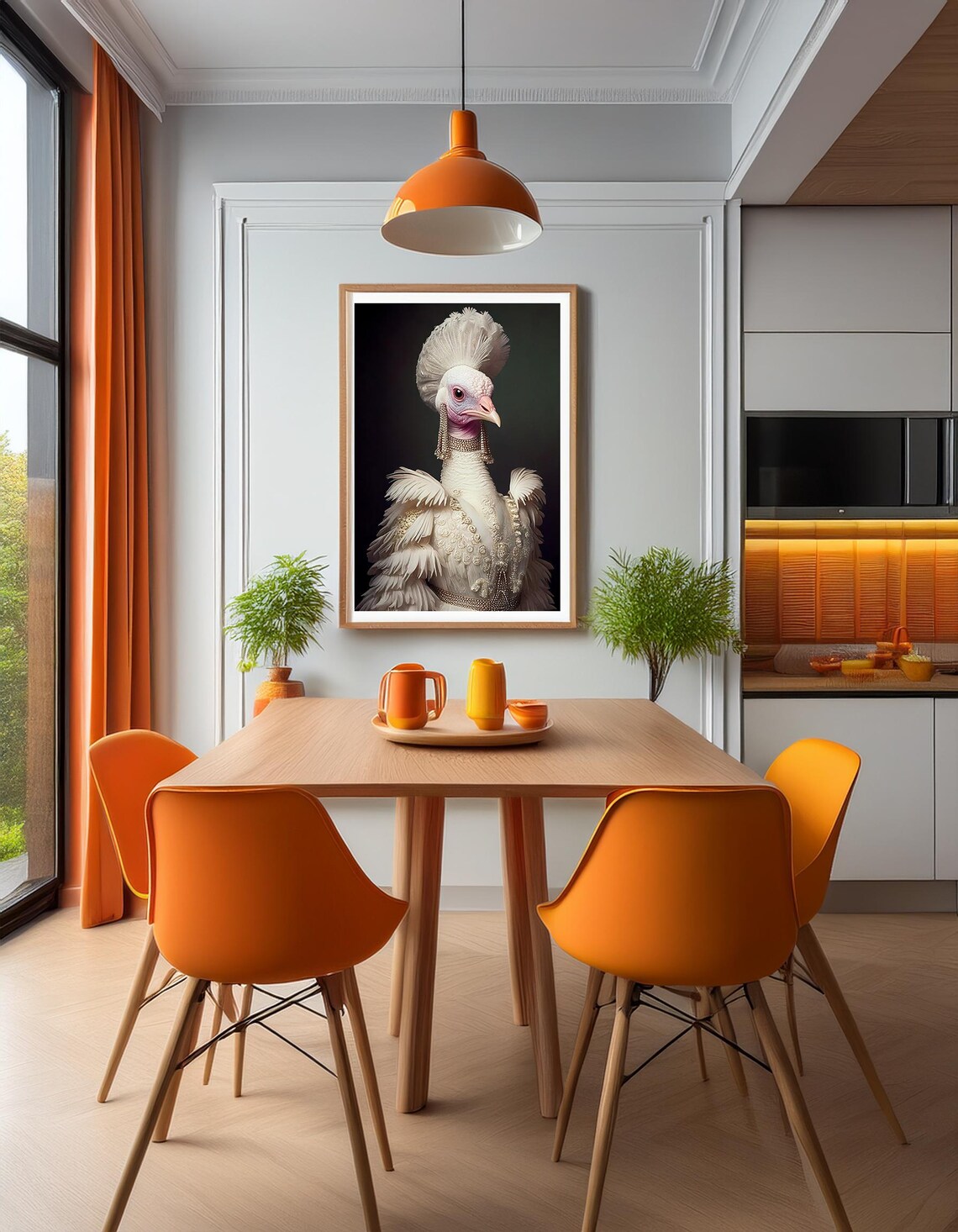 Victorian Turkey Portrait Funny Thanksgiving Art Print - Image 6