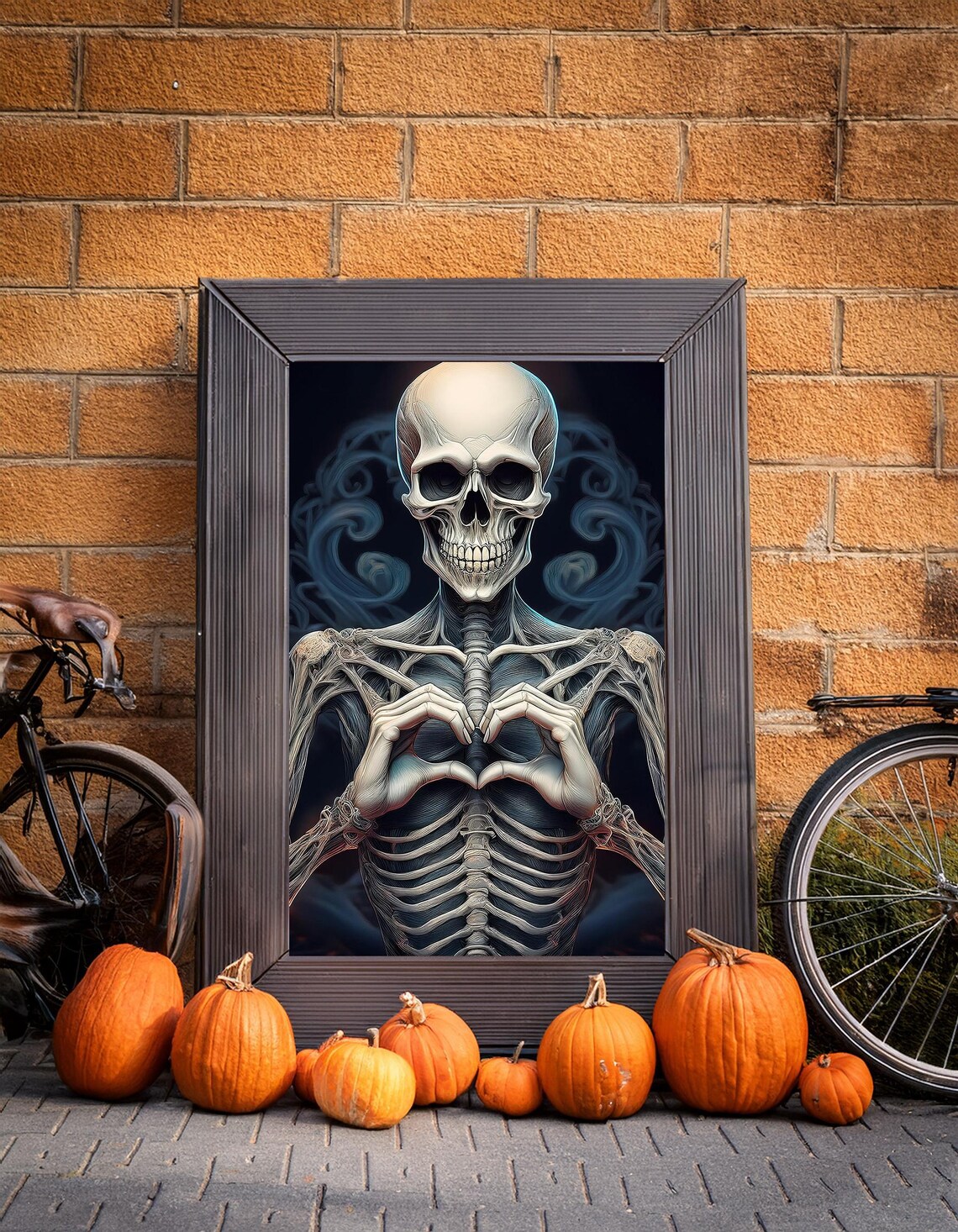 Skeleton Art, Funny Halloween Wall Print - Image 3
