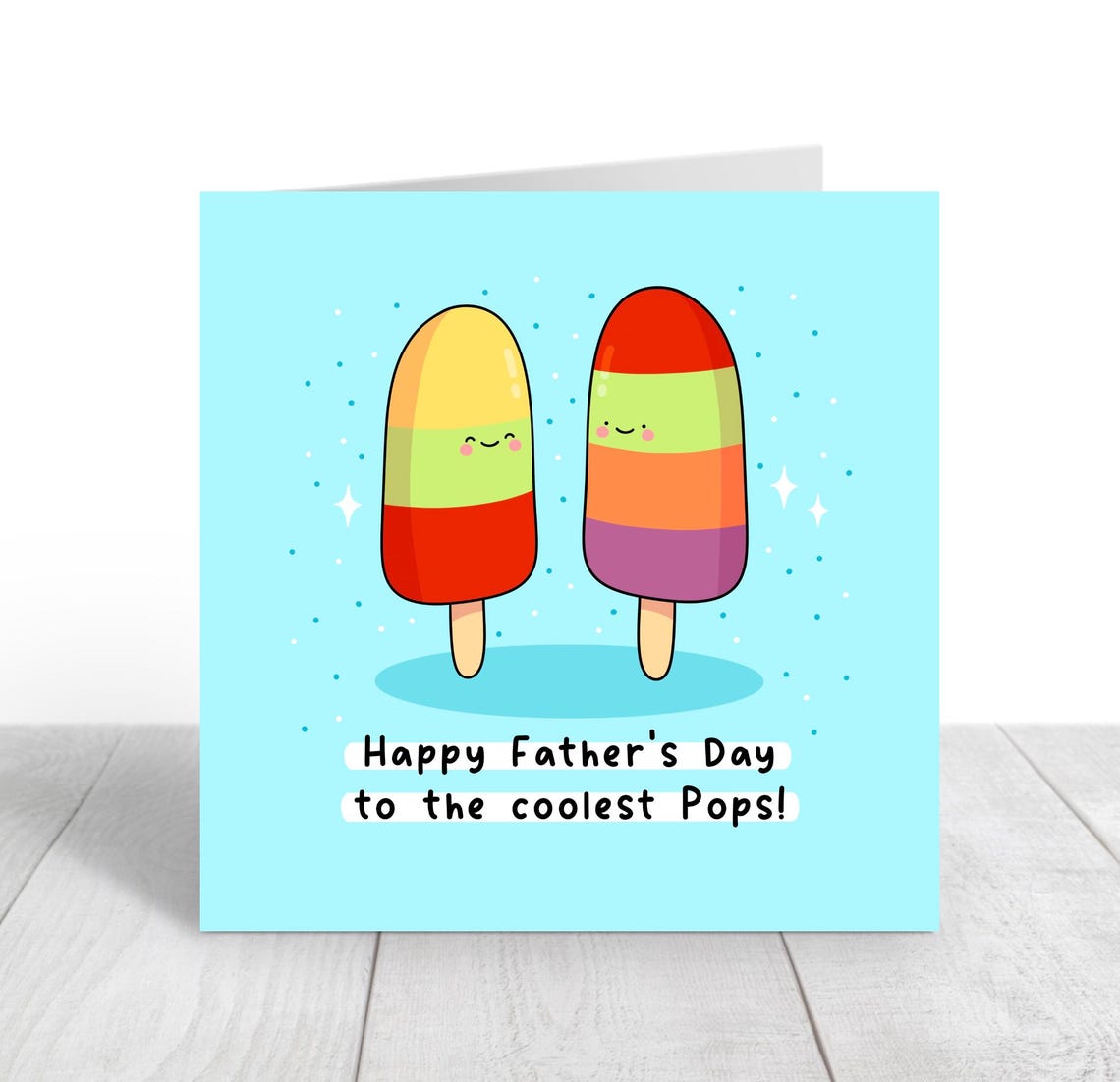 Kawaii Ice Lollies Happy Fathers Day To The Coolest Pops Poster - Image 3