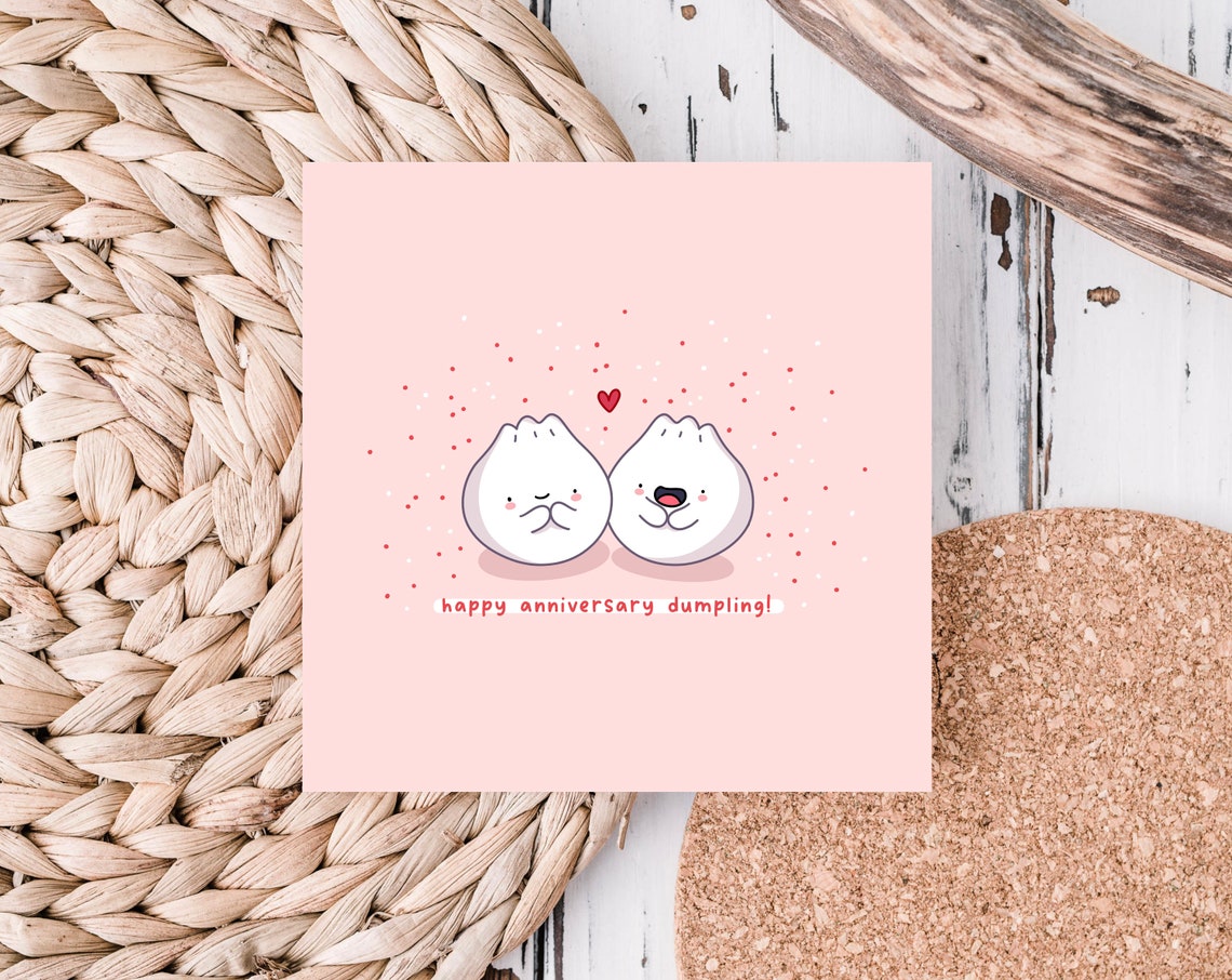 Happy Anniversary Dumpling Kawaii Dumpling Couple Love Poster - Image 4