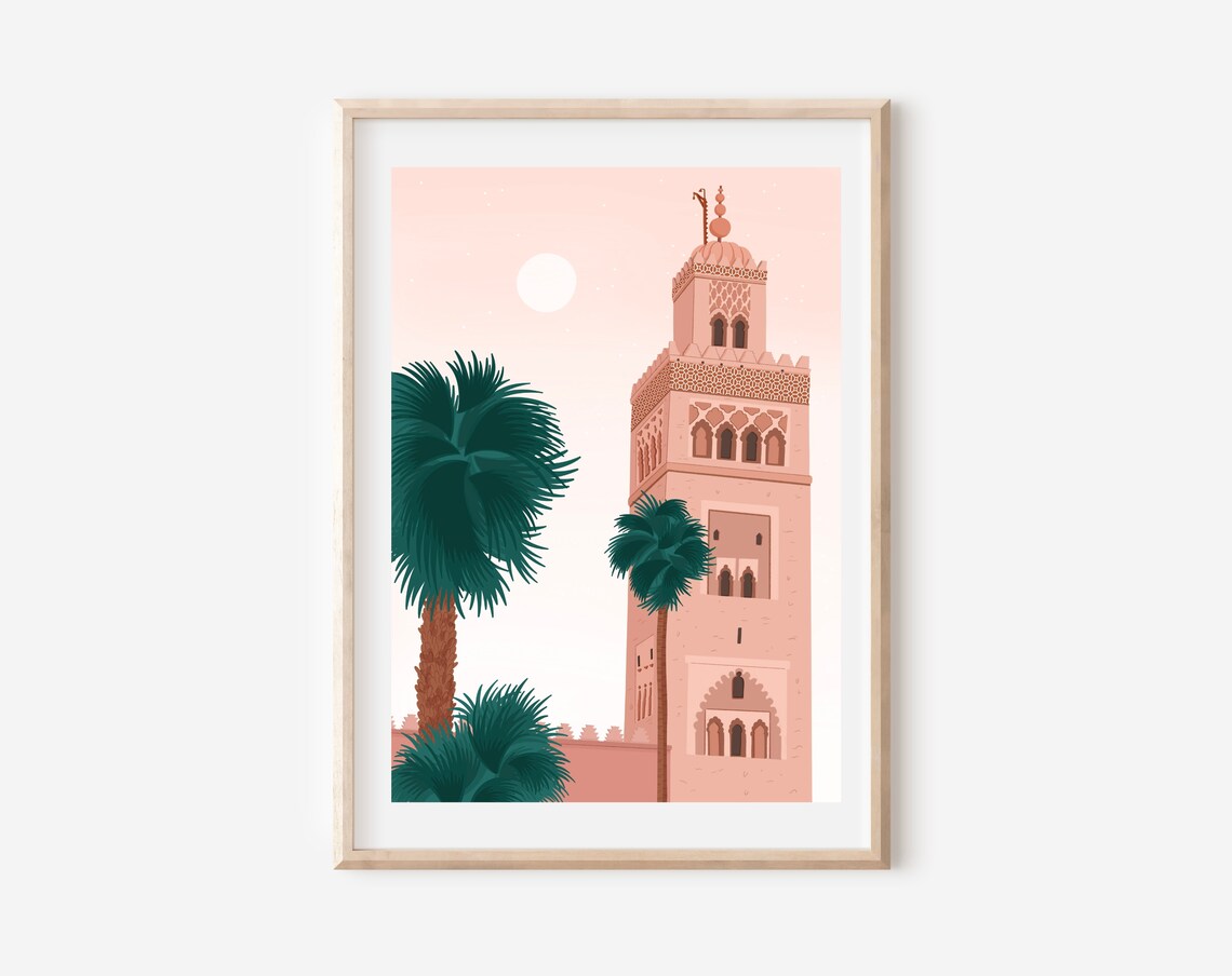 Marrakesh Koutoubia Mosque, Moroccan Decor Art Print - Image 4