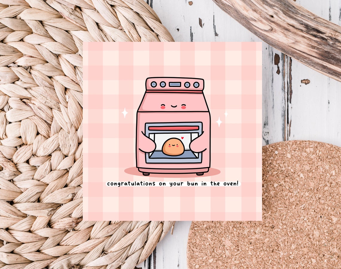 Kawaii Congratulations on Your Bun in the Oven Pun Art Print - Image 5