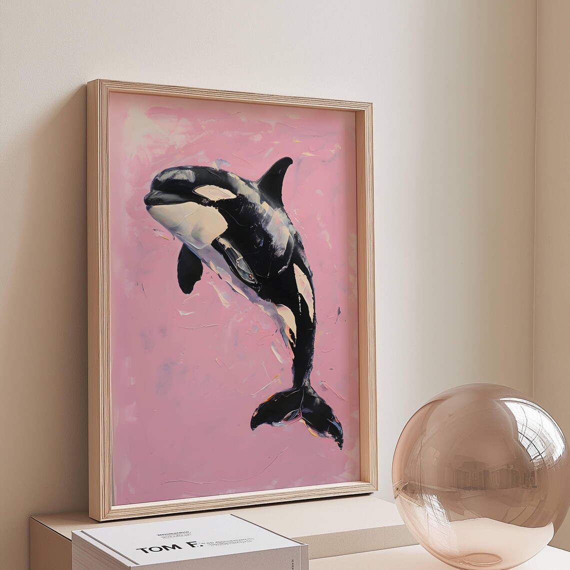 Minimalist Orca Poster Print, Under The Sea Nursery