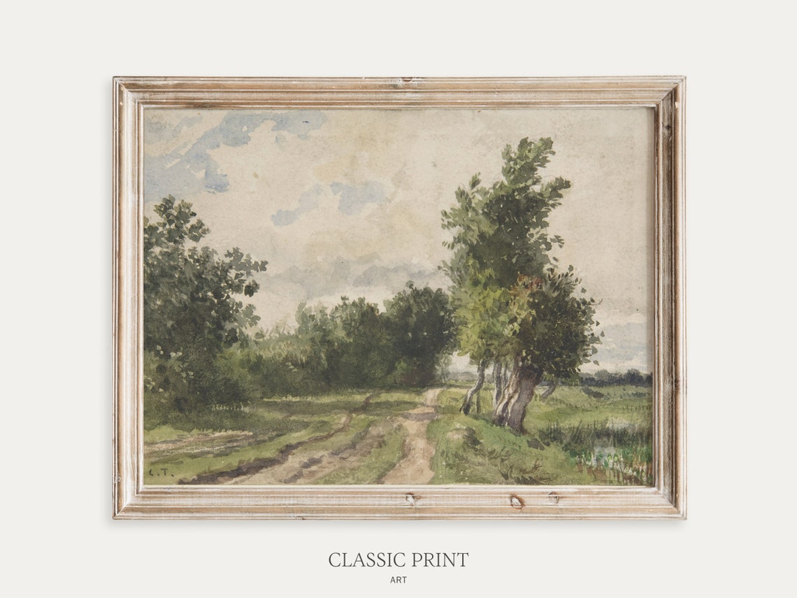 Classic Watercolor Landscape Painting
