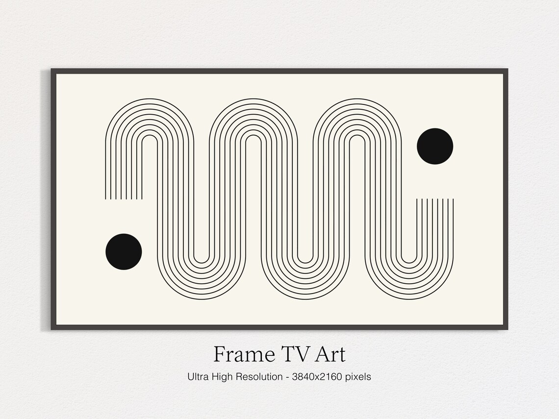 Black And White Abstract Graphic Piece, Modern Art - Image 4