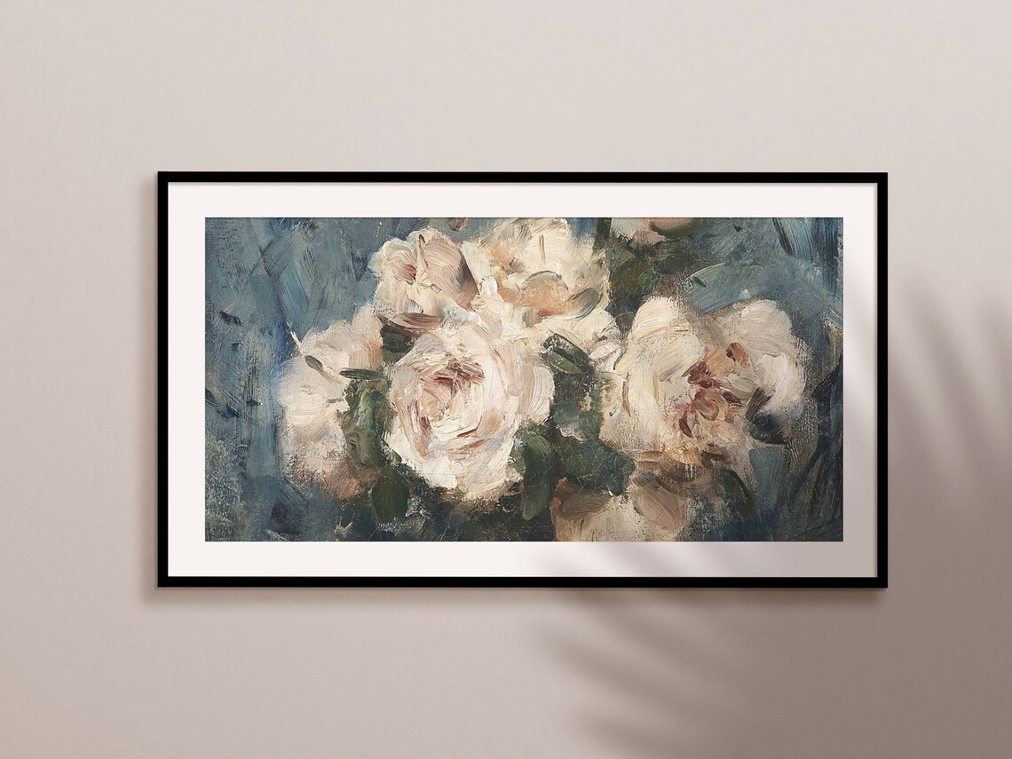 Vintage Flower Still Life Roses Poster Print - Image 3