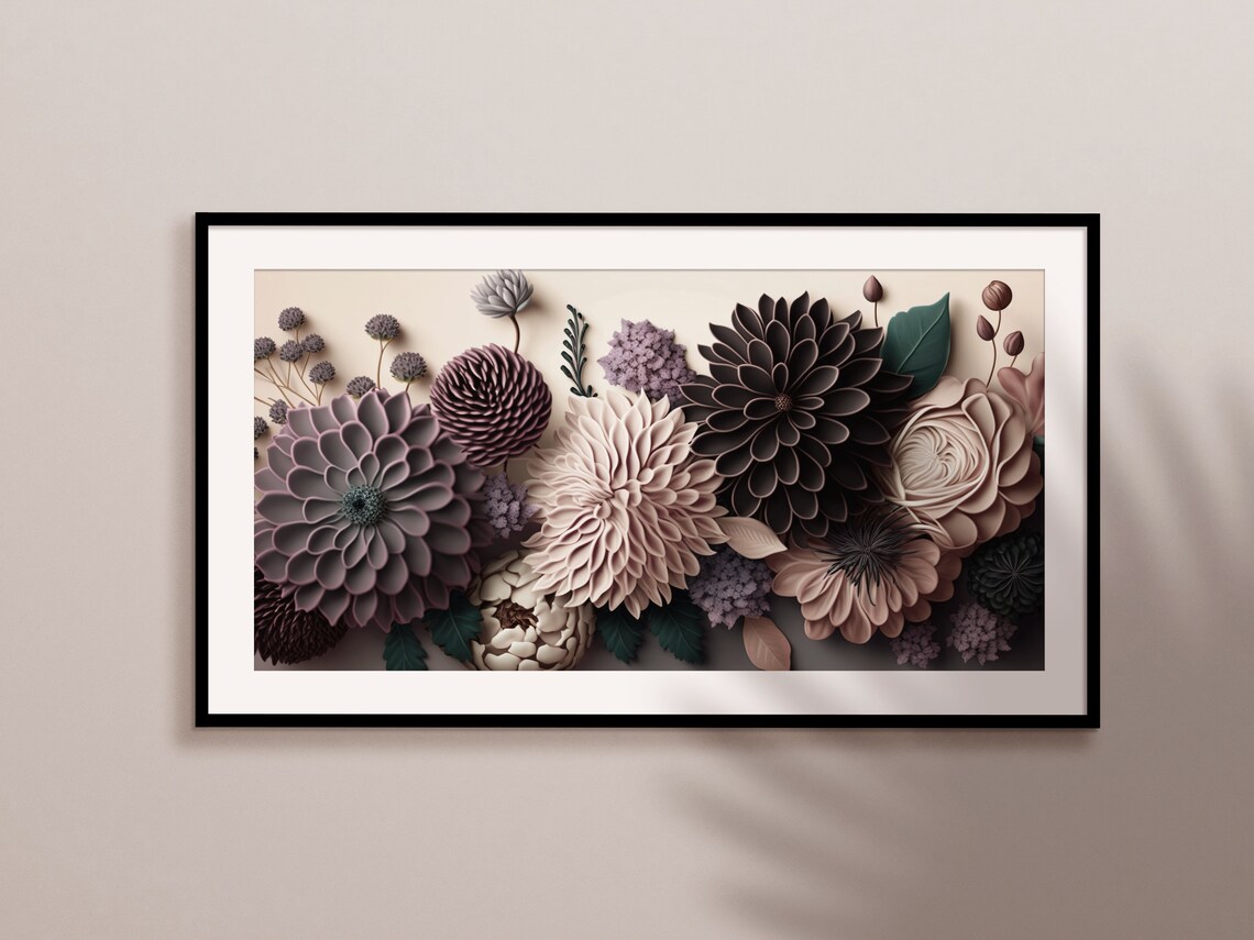 Modern Flowers Still Life, Botanical Wall Art Print - Image 2