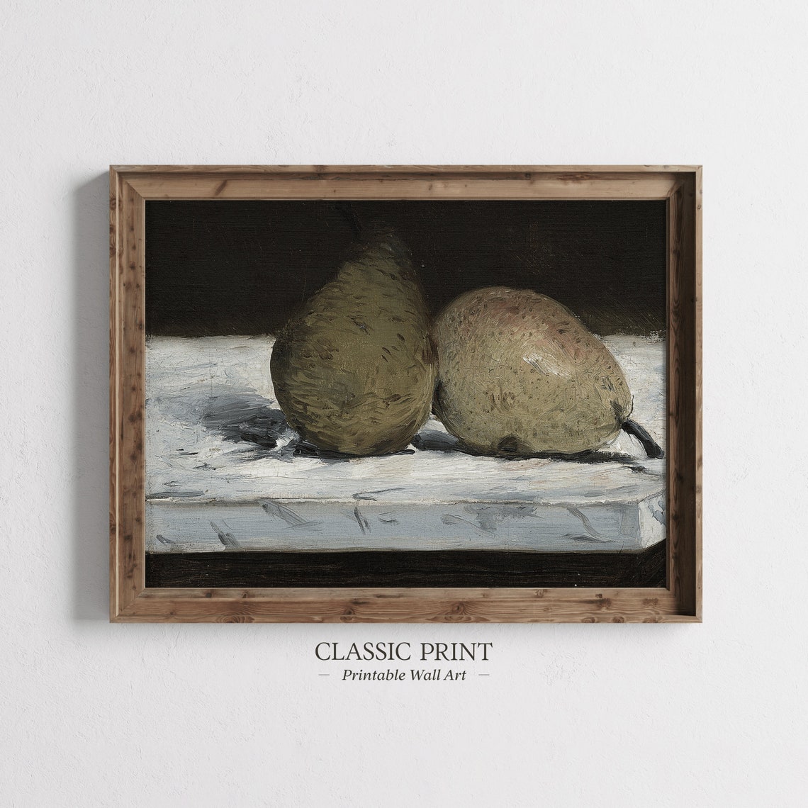 Classic Pears Oil Painting Still Life