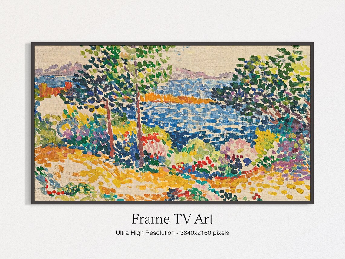 Mediterranean Scenery Abstract Oil Painting Art Print