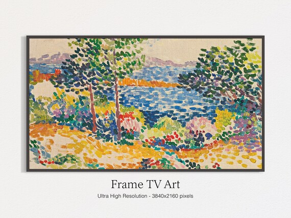 Mediterranean Scenery Abstract Oil Painting Art Print