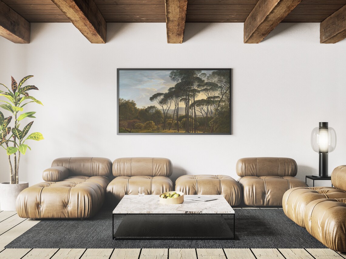 Vintage Forest Landscape Painting, Art Print - Image 4