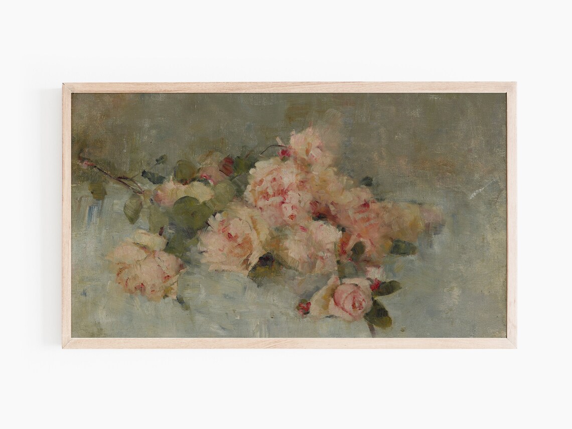 Roses Painting Vintage Floral Still Life Art Print - Image 3