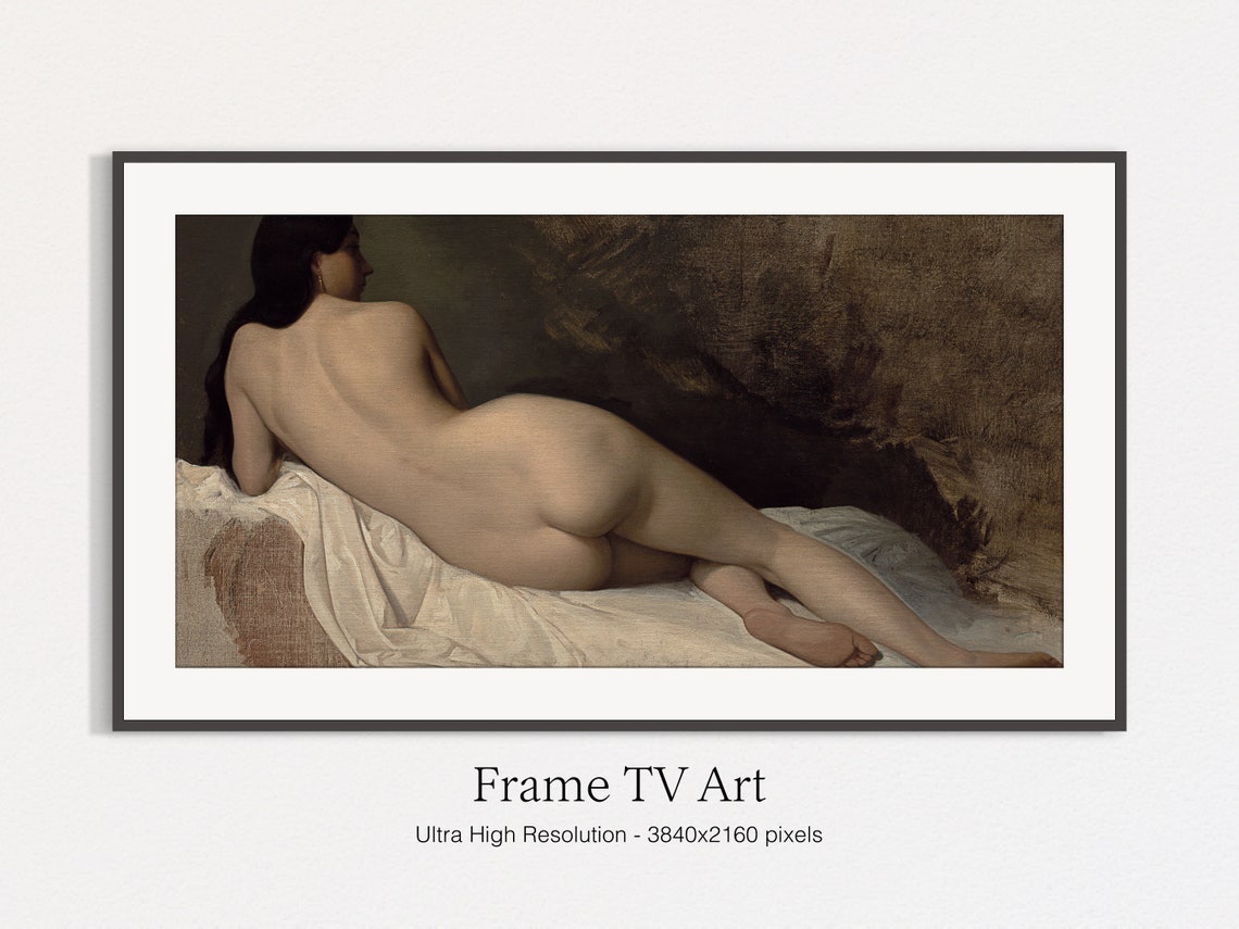 Vintage Nude Woman Painting, Figure Art - Image 5